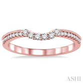 1/4 ctw Round Cut Diamond Wedding Band in 14K Rose Gold